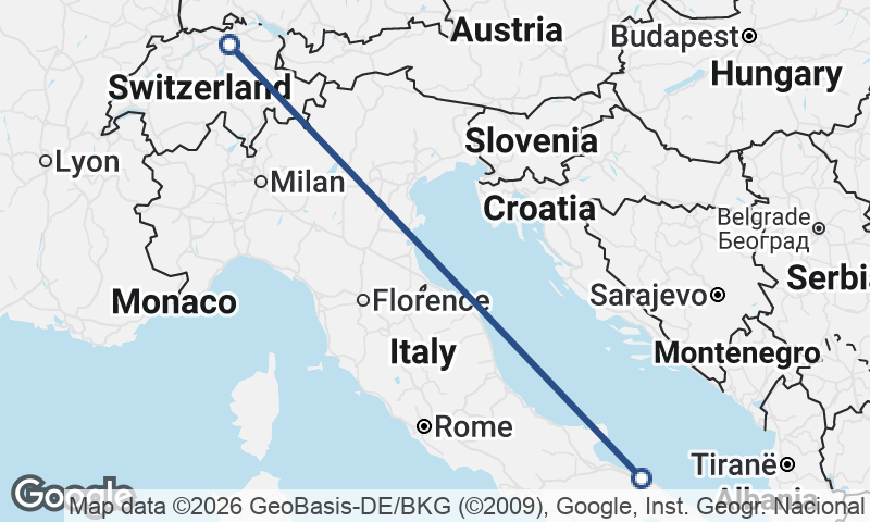 Bari to Zürich