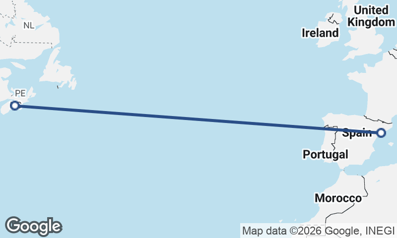 Tarragona to Halifax