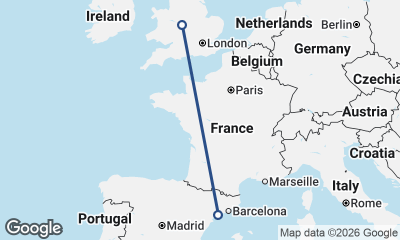 Tarragona to Birmingham