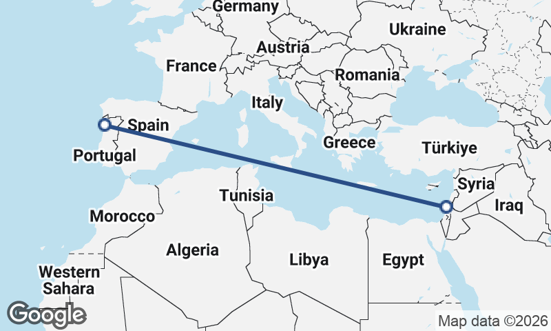 Porto to Haifa