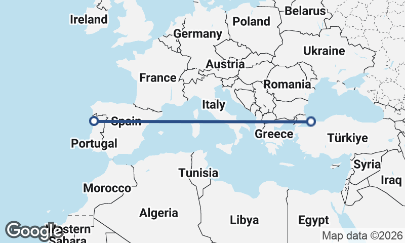 Porto to Istanbul