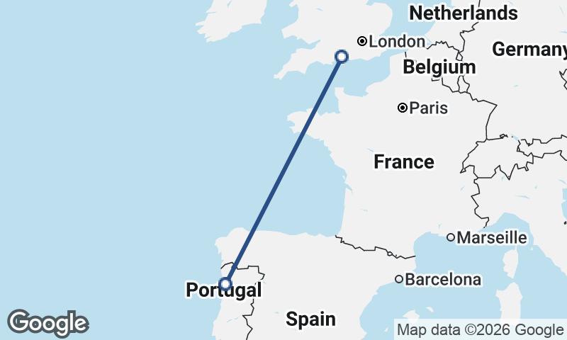 Porto to Southampton