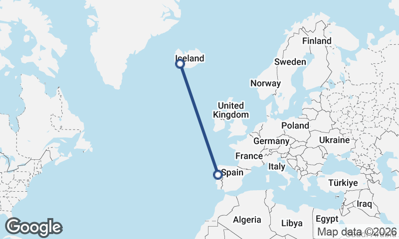 Porto to Reykjavík