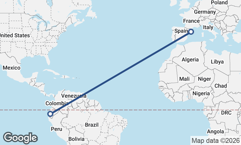 Barcelona to Guayaquil