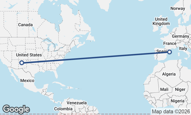 Barcelona to Albuquerque