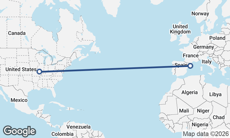 Barcelona to St. Louis