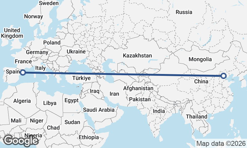 Barcelona to Beijing