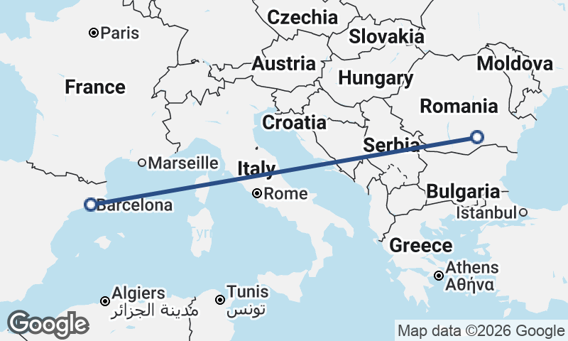 Barcelona to Bucharest