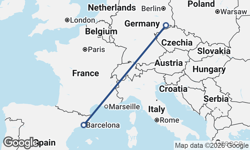 Barcelona to Dresden