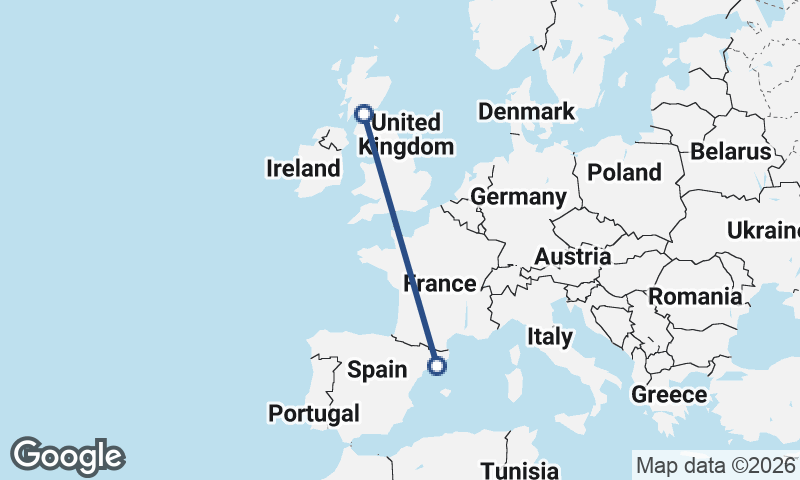 Barcelona to Glasgow