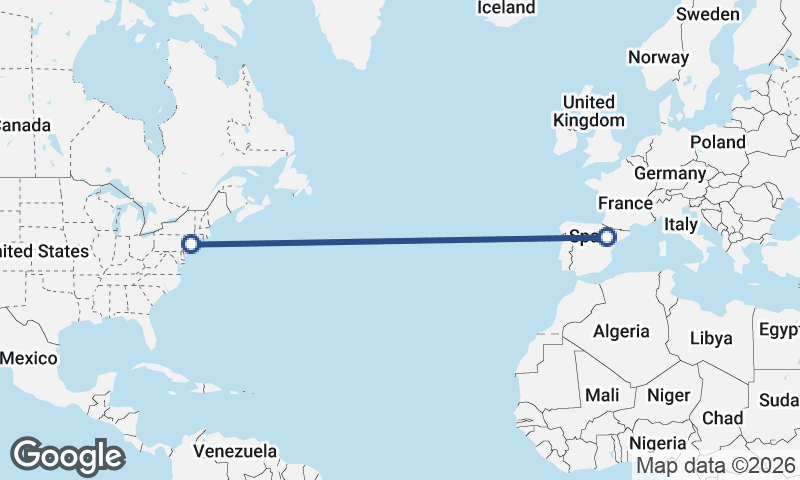 Zaragoza to New York