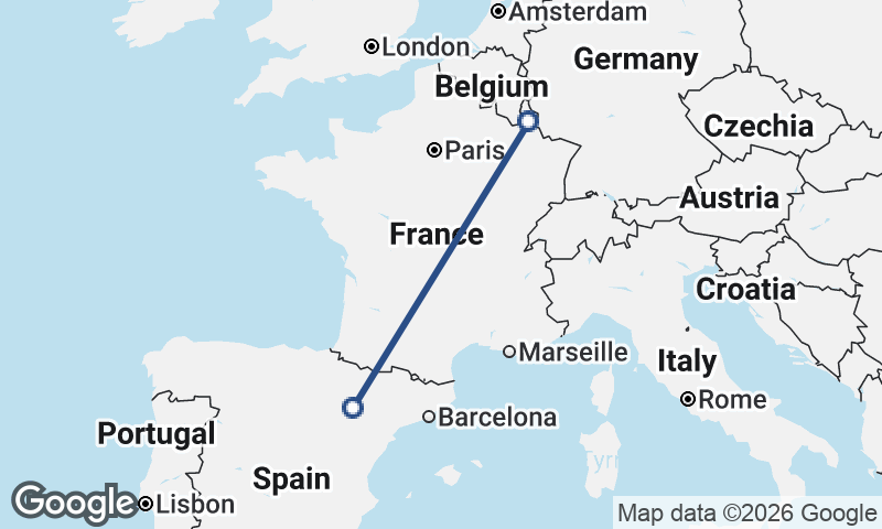 Zaragoza to Luxembourg City