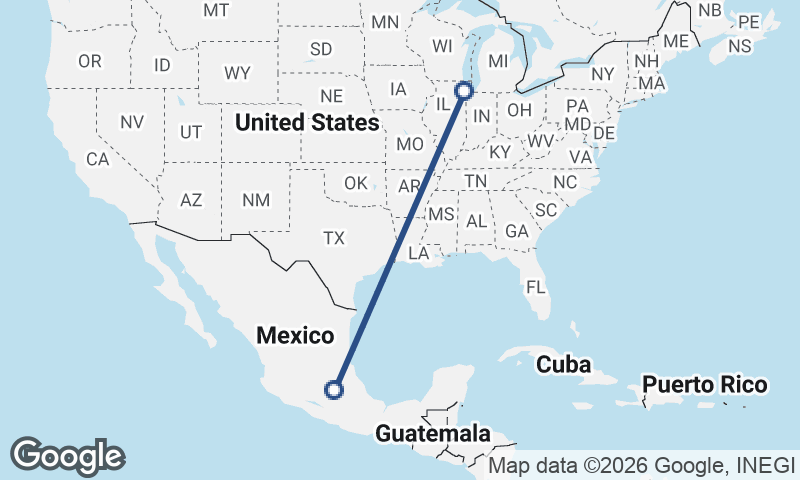 Chicago to Mexico City