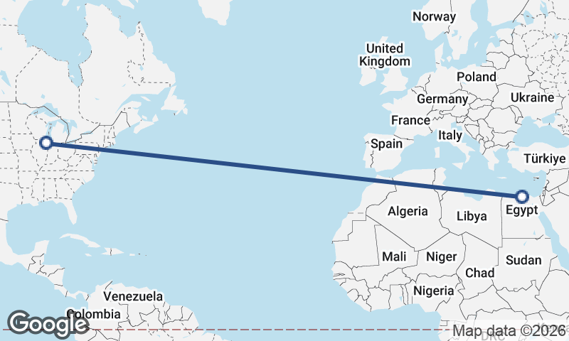 Chicago to Alexandria