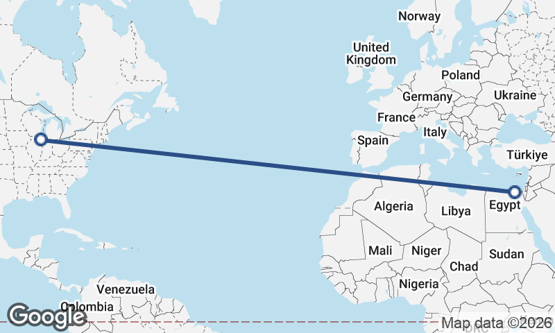 Chicago to Port Said