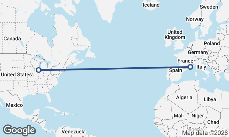 Chicago to Marseille