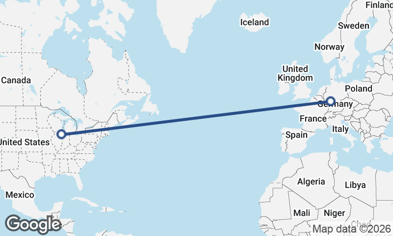 Chicago to Frankfurt