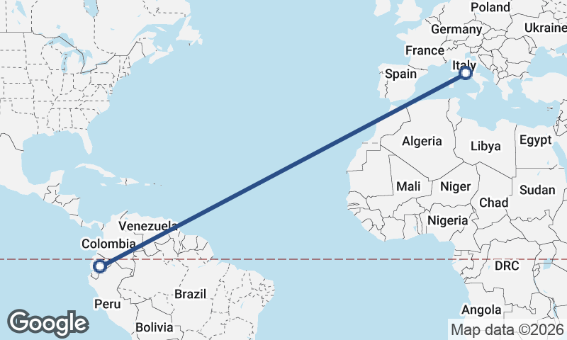 Italy to Ecuador