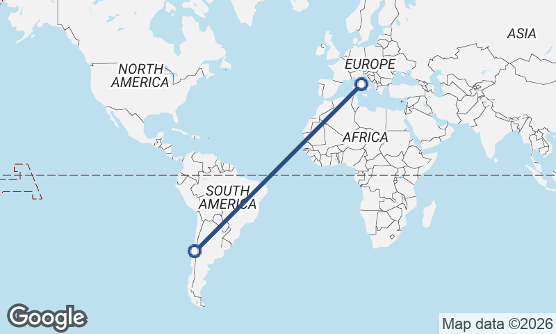Italy to Chile