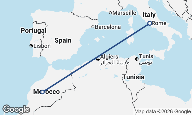 Italy to Morocco