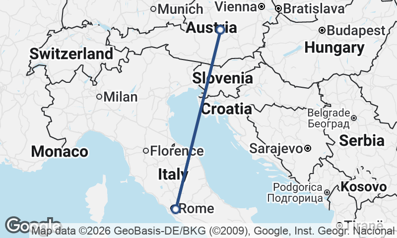 Italy to Austria