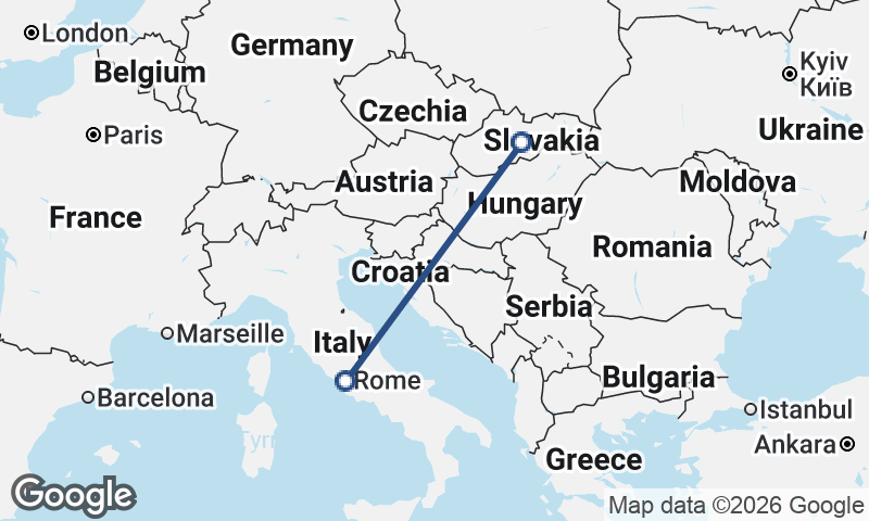 Italy to Slovakia