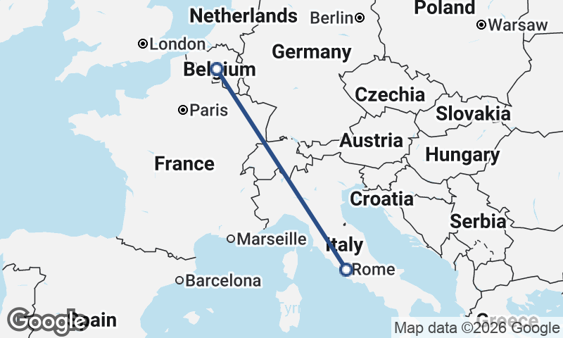 Italy to Belgium