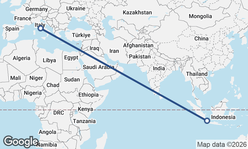 Rome to Jakarta