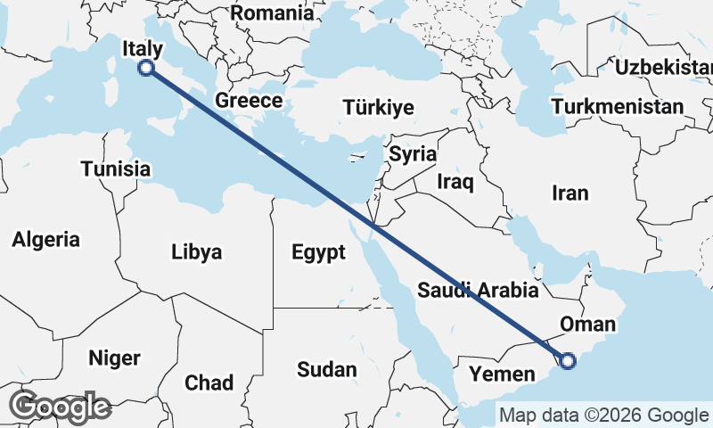 Rome to Şalālah
