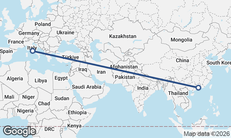 Rome to Guangzhou