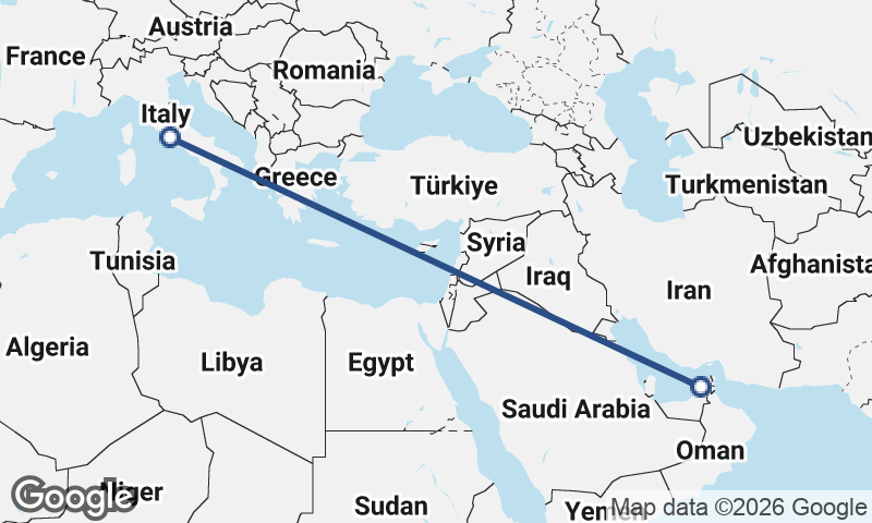 Rome to Dubai