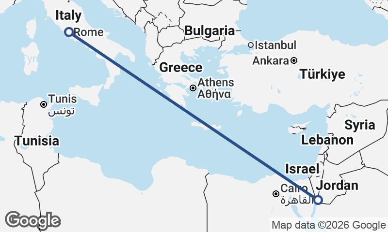 Rome to Al ‘Aqabah