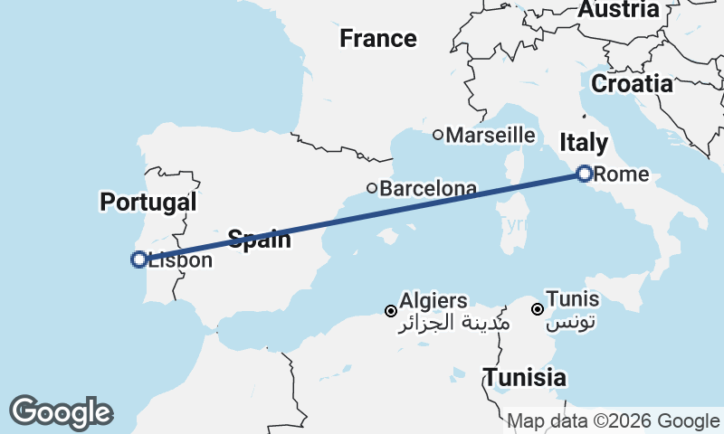 Rome to Lisbon