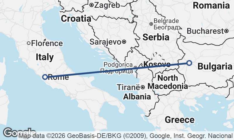 Rome to Sofia