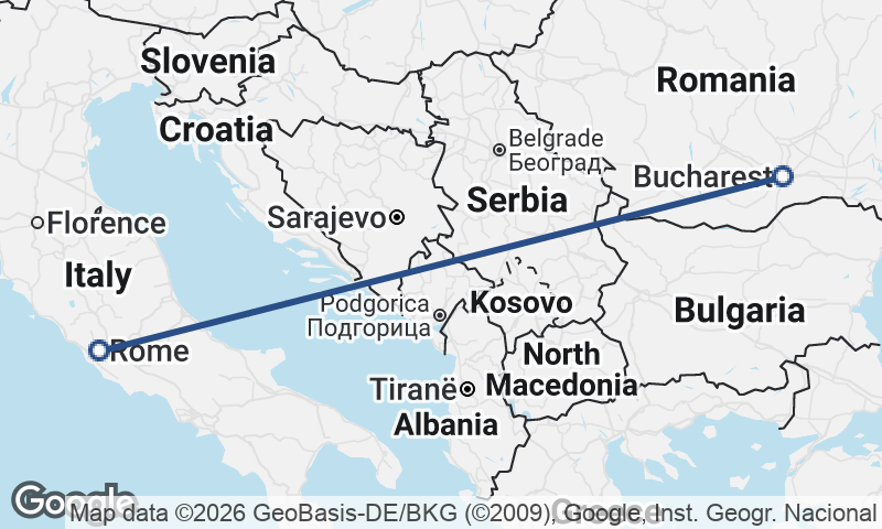 Rome to Bucharest