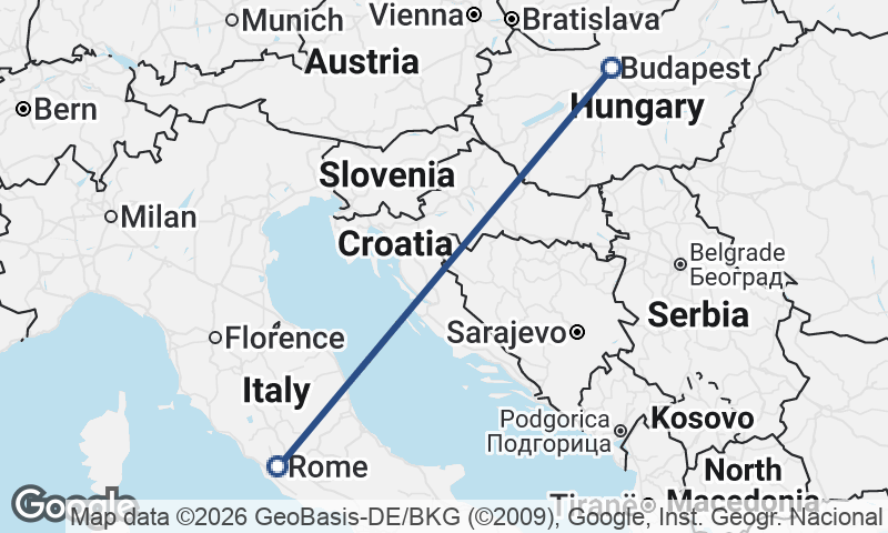 Rome to Budapest