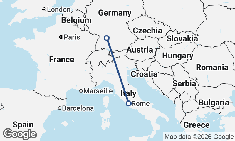 Rome to Stuttgart