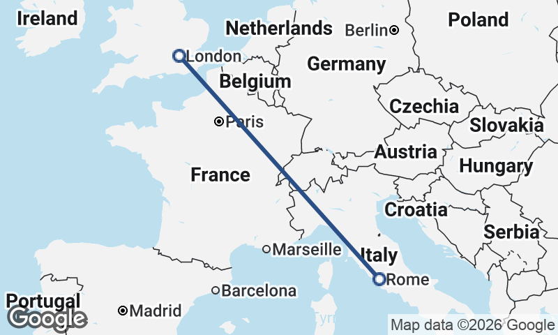 Rome to London