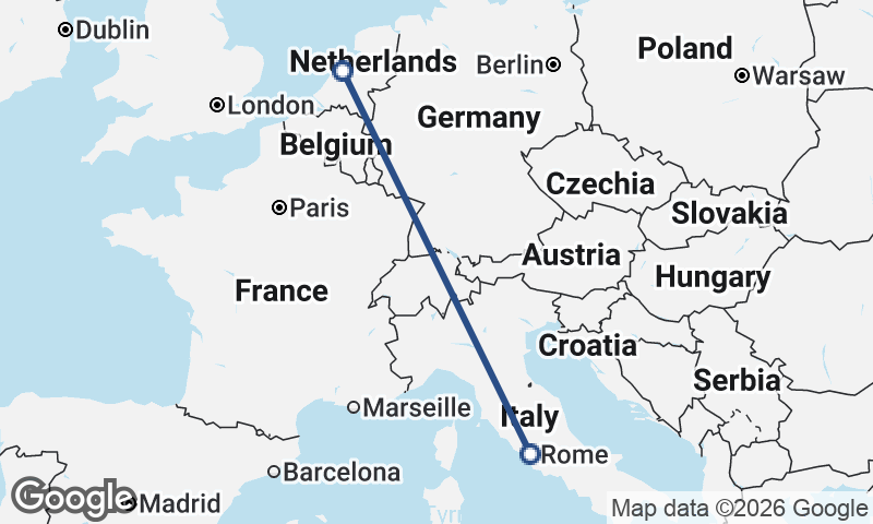 Rome to Amsterdam