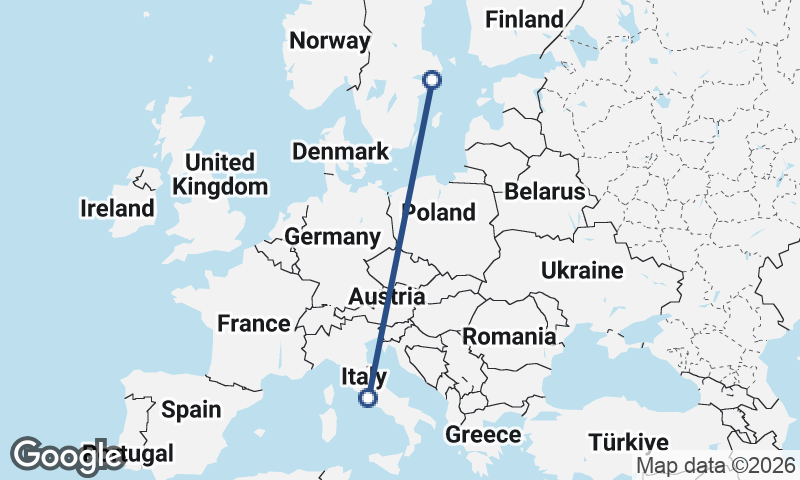 Rome to Stockholm