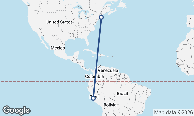 Boston to Lima