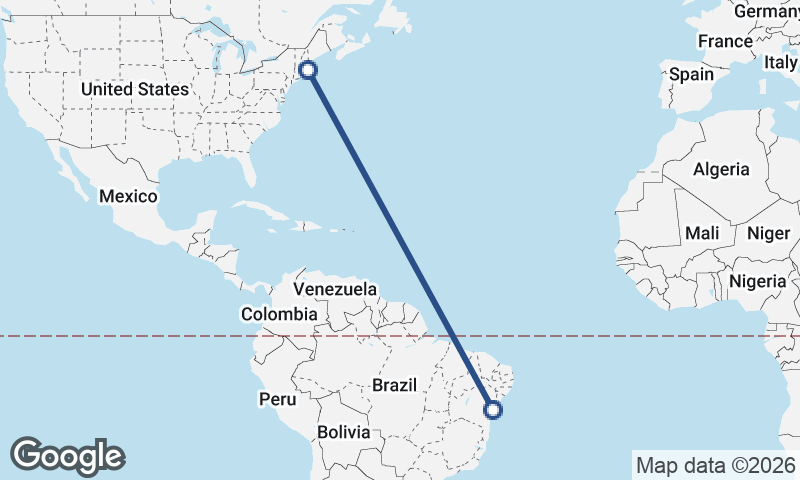 Boston to Salvador