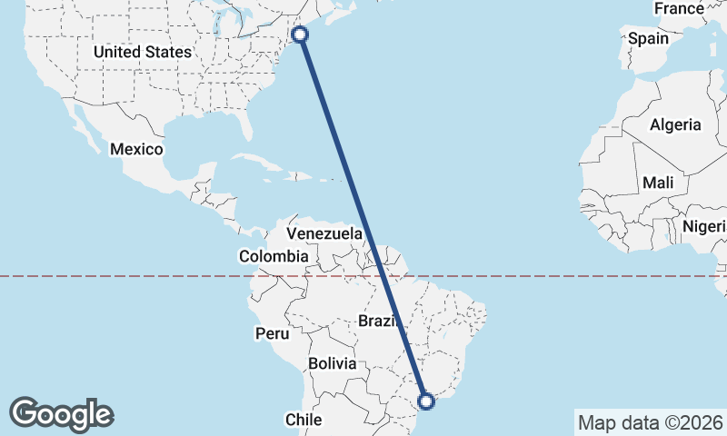 Boston to São Paulo
