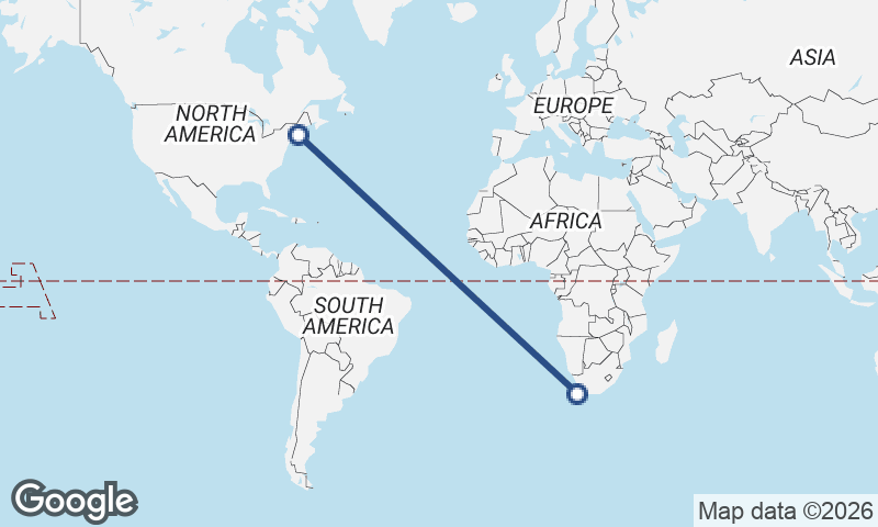 Boston to Cape Town