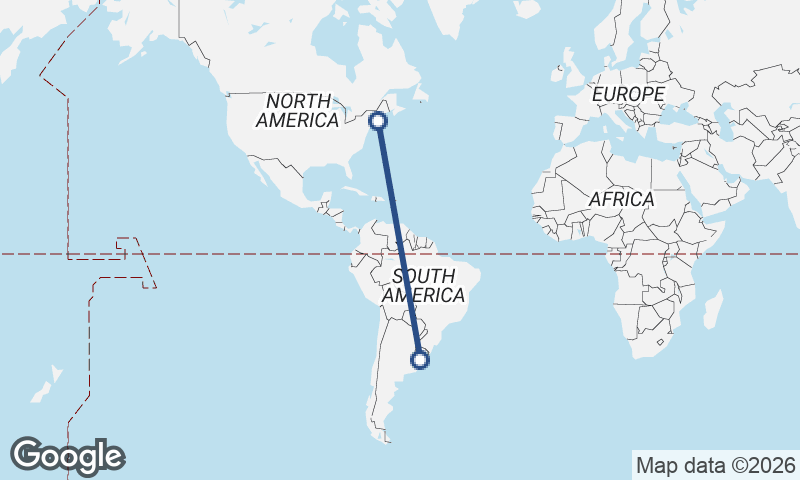 Boston to Montevideo