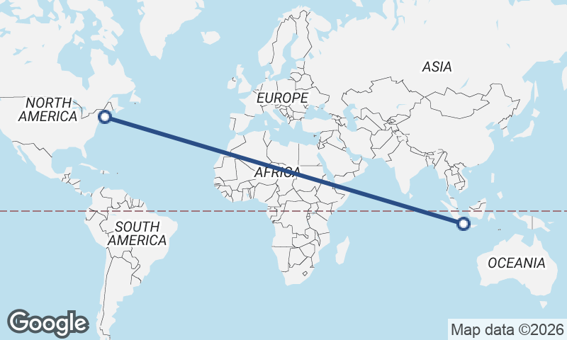 Boston to Jakarta