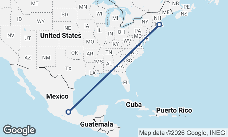 Boston to Mexico City