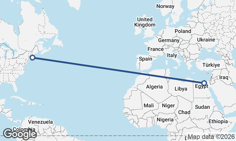 Boston to Cairo