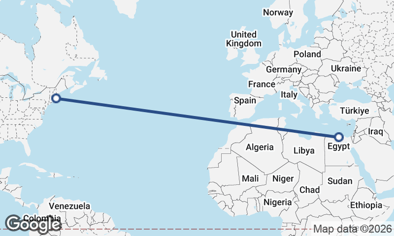 Boston to Alexandria