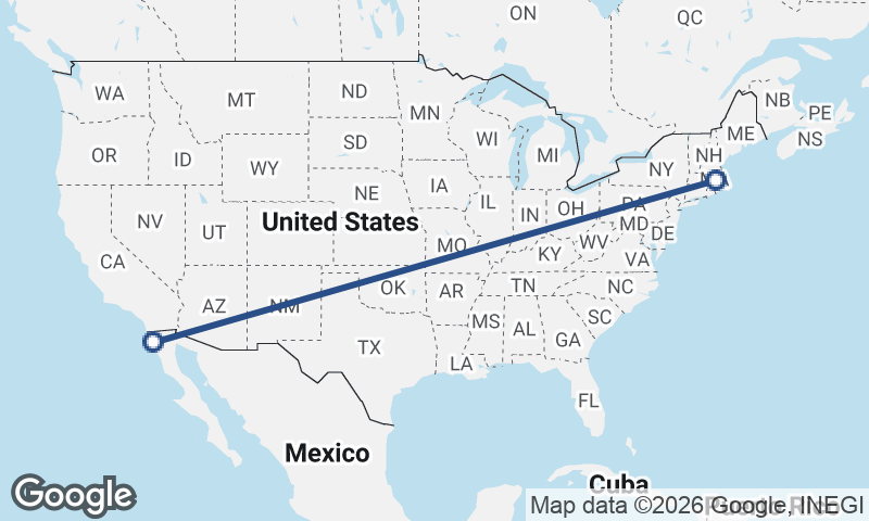 Boston to Ensenada